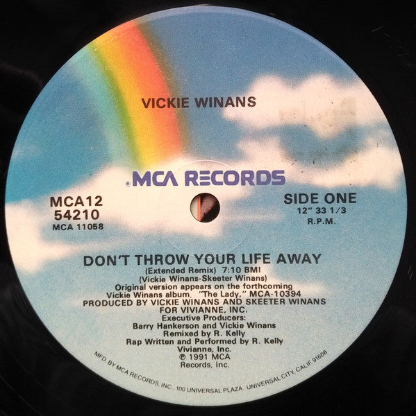 Vickie Winans : Don't Throw Your Life Away (12", Maxi)