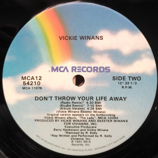 Vickie Winans : Don't Throw Your Life Away (12", Maxi)