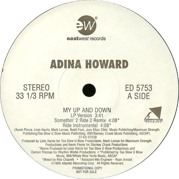 Adina Howard : My Up And Down (12", Single, Promo)