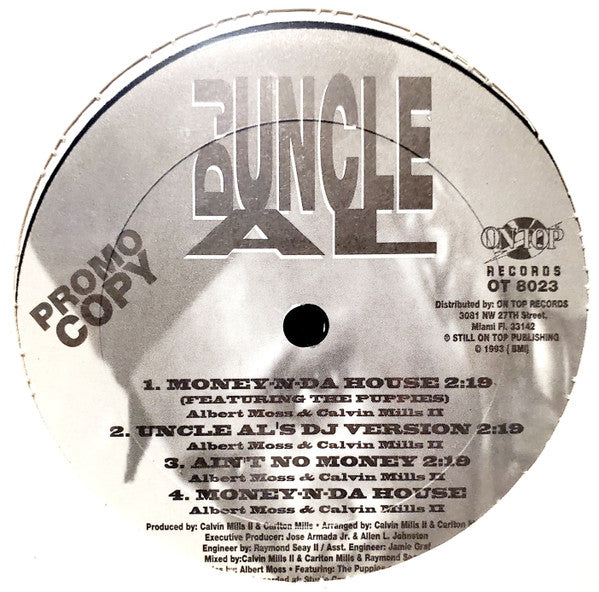 DJ Uncle Al : Money-N-Da House (12", Promo)