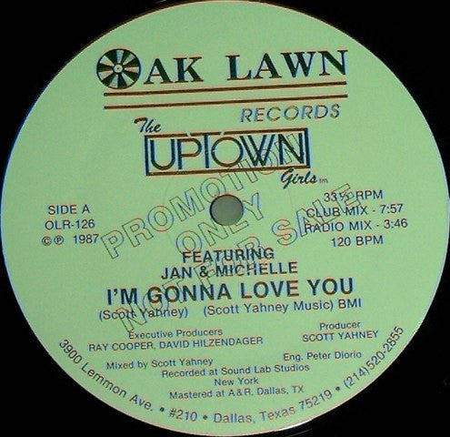 The Uptown Girls : I'm Gonna Love You (12", Promo)