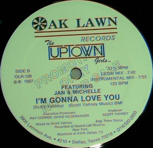 The Uptown Girls : I'm Gonna Love You (12", Promo)