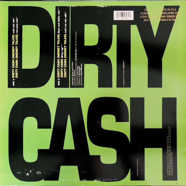 Adventures Of Stevie V. : Dirty Cash (Money Talks) (12", Promo)