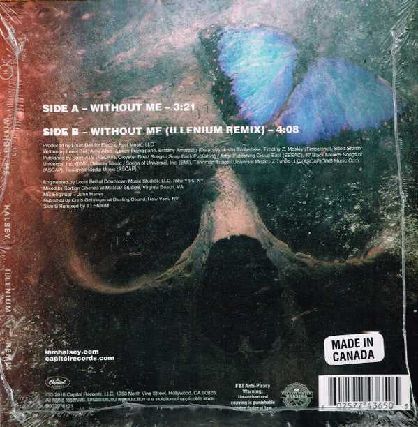Halsey : Without Me (7", Single, Ltd, Cle)