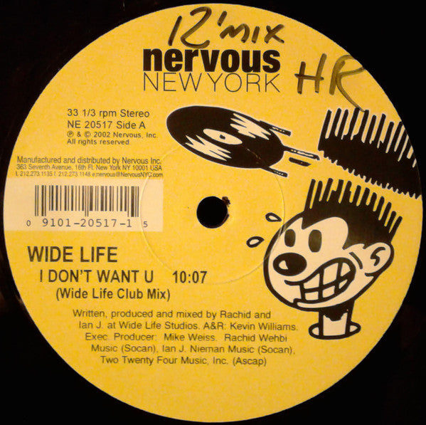 Widelife : I Don't Want U (12")