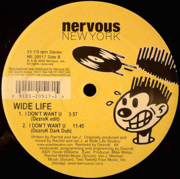 Widelife : I Don't Want U (12")