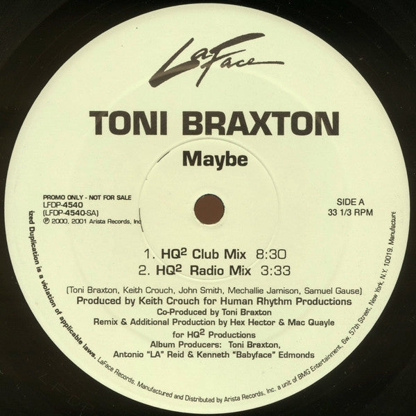 Toni Braxton : Maybe (12", Promo)