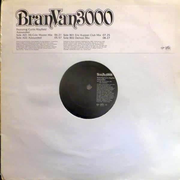 Bran Van 3000 Featuring Curtis Mayfield : Astounded (12", Promo)