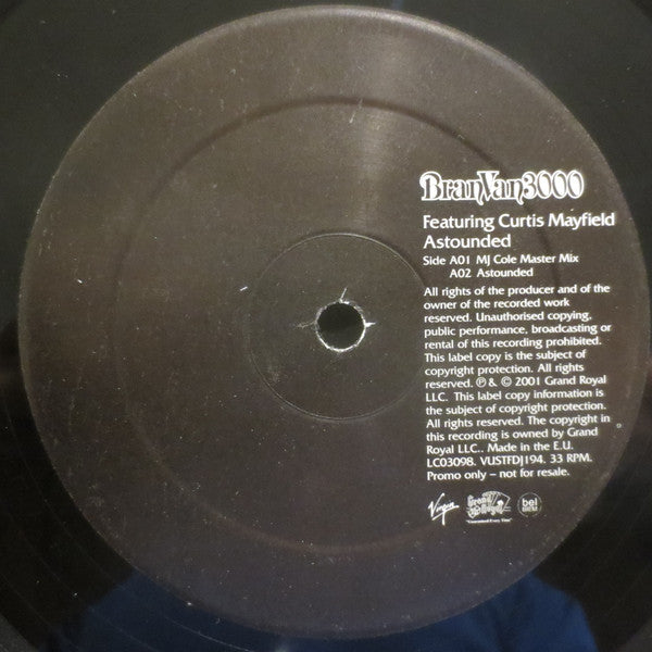 Bran Van 3000 Featuring Curtis Mayfield : Astounded (12", Promo)