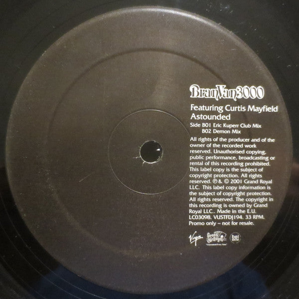 Bran Van 3000 Featuring Curtis Mayfield : Astounded (12", Promo)
