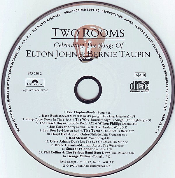 Various : Two Rooms - Celebrating The Songs Of Elton John & Bernie Taupin (CD, Album)