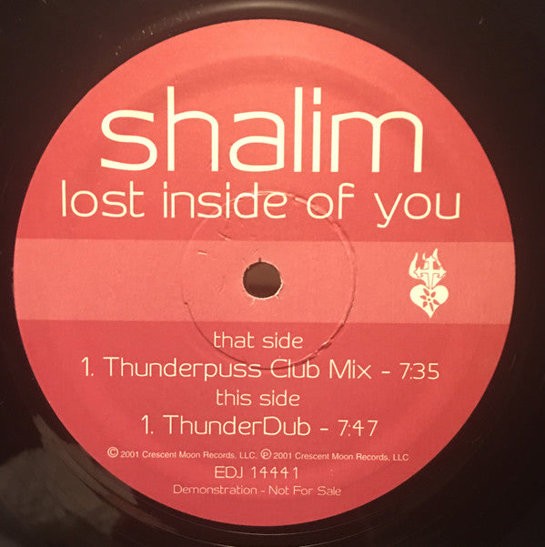 Shalim : Lost Inside Of You (12", Promo)