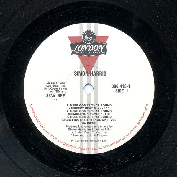 Simon Harris : Here Comes That Sound (12")