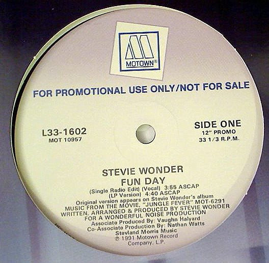 Stevie Wonder : Fun Day (12", Promo)