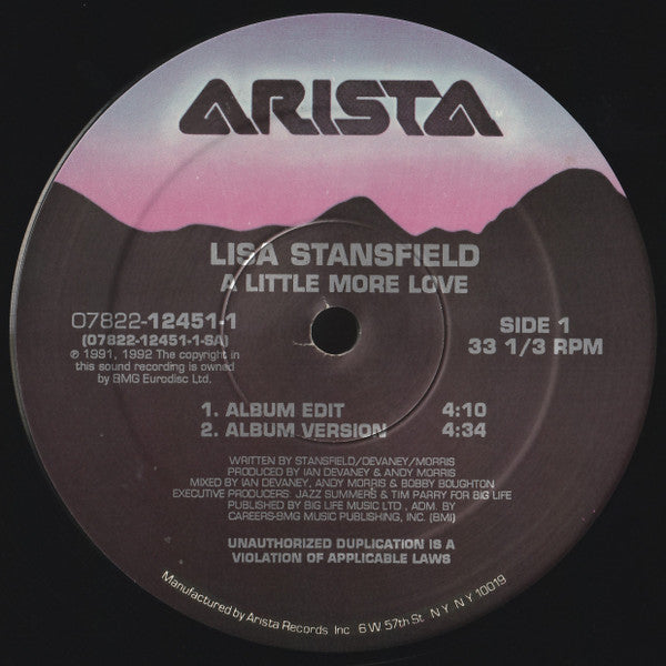 Lisa Stansfield : A Little More Love (12")
