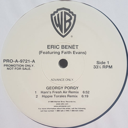 Eric Benét Featuring Faith Evans : Georgy Porgy (2x12", Promo)