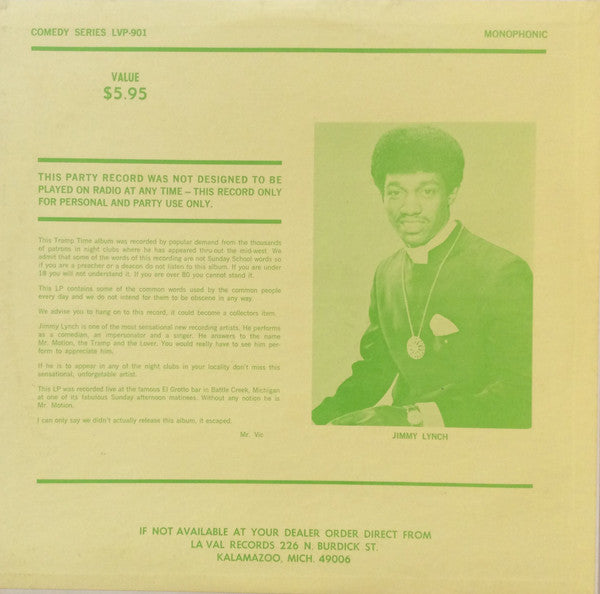 Jimmy Lynch (3) : Tramp Time Volume 1 (LP, Album, Mono, RE)