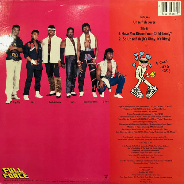 Full Force : Unselfish Lover (12")