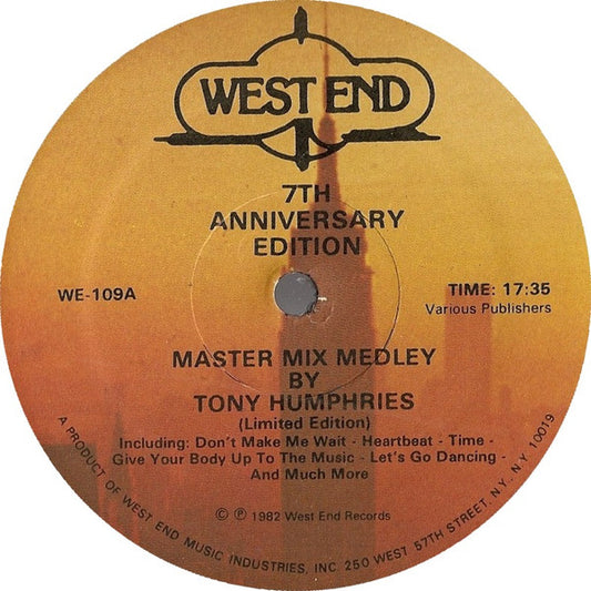 Tony Humphries : Master Mix Medley (7th Anniversary Edition) (12", Ltd, Mixed)