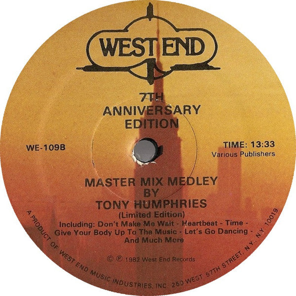 Tony Humphries : Master Mix Medley (7th Anniversary Edition) (12", Ltd, Mixed)