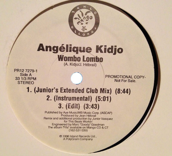 Angélique Kidjo : Wombo Lombo (12", Promo)