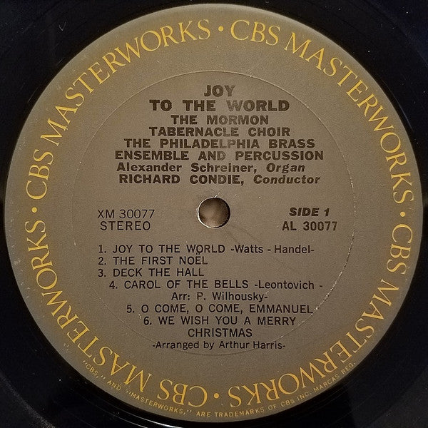 Mormon Tabernacle Choir / Philadelphia Brass Ensemble / Richard P. Condie / Alexander Schreiner : Joy To The World (LP, Album)