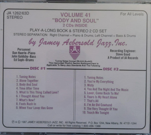 Jamey Aebersold : Body & Soul (2xCD)