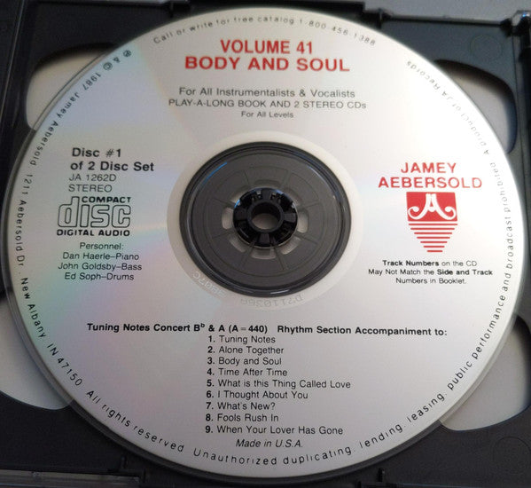 Jamey Aebersold : Body & Soul (2xCD)