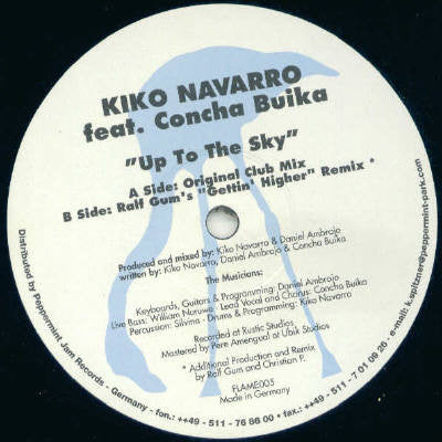 Kiko Navarro : Up To The Sky (12")