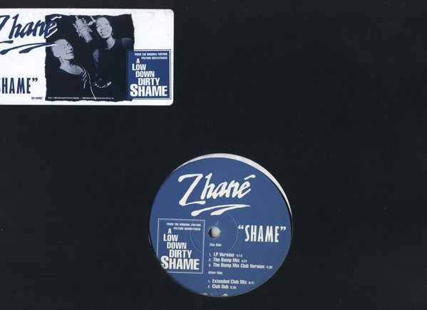 Zhané : Shame (12", Promo)