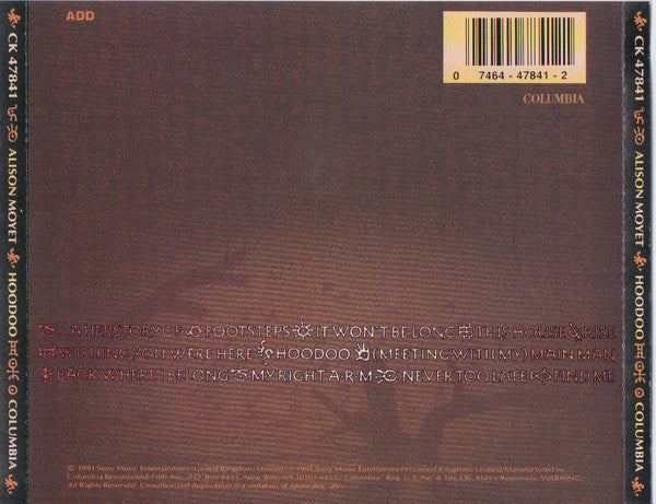 Alison Moyet : Hoodoo (CD, Album, DAD)