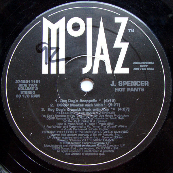 J. Spencer : Hot Pants (12", Promo)