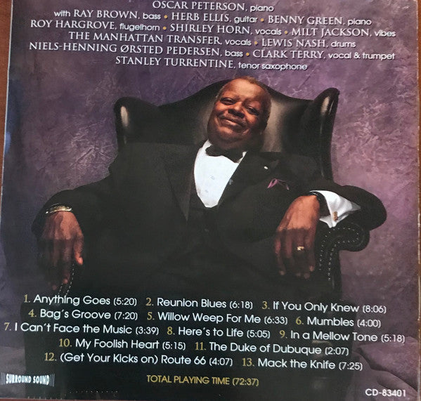 Oscar Peterson With Ray Brown, Herb Ellis, Benny Green, Roy Hargrove, Shirley Horn, Milt Jackson, The Manhattan Transfer, Lewis Nash, Niels-Henning Ørsted Pedersen, Clark Terry, Stanley Turrentine : A Tribute To Oscar Peterson • Live At The Town Hall (CD, Album)