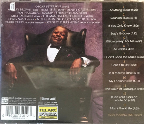 Oscar Peterson With Ray Brown, Herb Ellis, Benny Green, Roy Hargrove, Shirley Horn, Milt Jackson, The Manhattan Transfer, Lewis Nash, Niels-Henning Ørsted Pedersen, Clark Terry, Stanley Turrentine : A Tribute To Oscar Peterson • Live At The Town Hall (CD, Album)