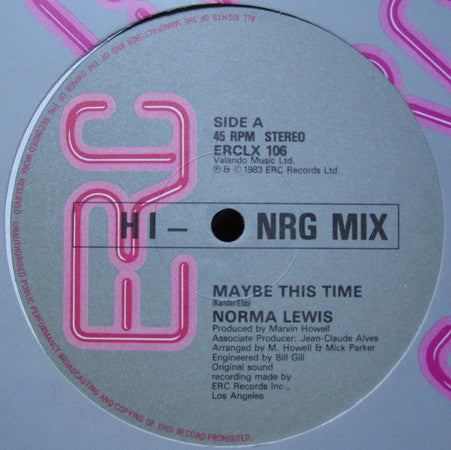 Norma Lewis : Maybe This Time/Life Is The Reason  (12")
