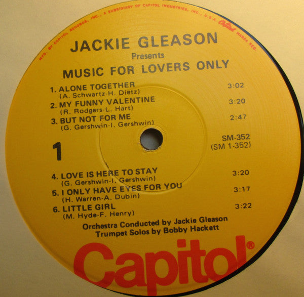 Jackie Gleason : Music For Lovers Only (LP, Album, Mono, RE)