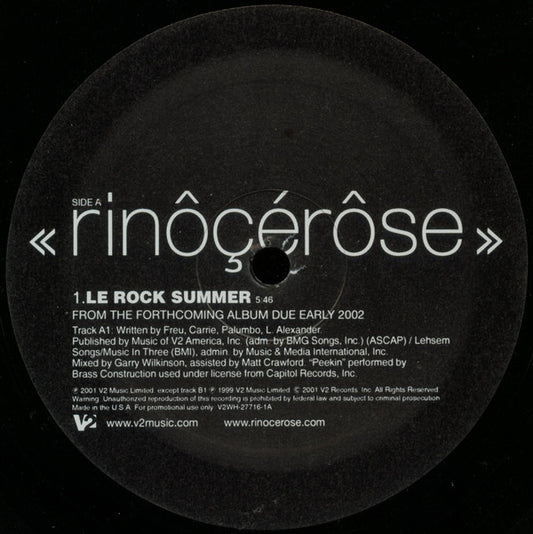Rinôçérôse : Le Rock Summer / Sublimior (12", Promo)
