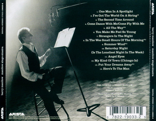 Barry Manilow : Manilow Sings Sinatra (CD, Album)