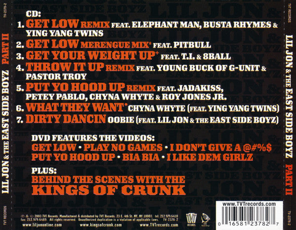 Lil' Jon & The East Side Boyz : Part II (CD, EP + DVD-V)