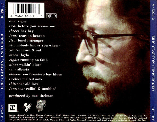 Eric Clapton : Unplugged (CD, Album, SRC)