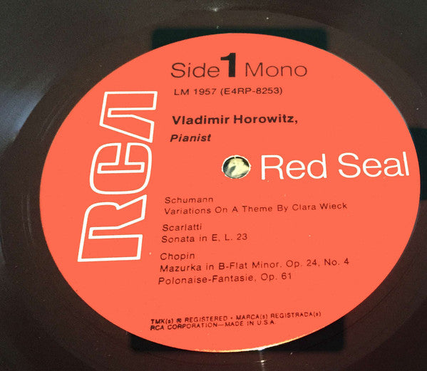 Vladimir Horowitz : Horowitz In Recital (LP, Album, Mono, RE)