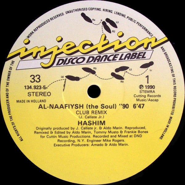 Hashim : Al-Naafiysh (The Soul) (1990 Remix) (12")