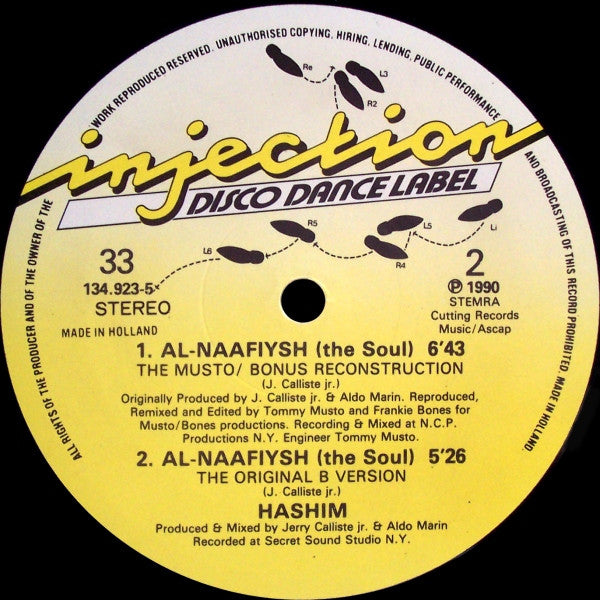 Hashim : Al-Naafiysh (The Soul) (1990 Remix) (12")