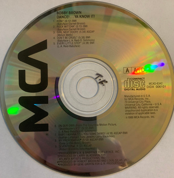 Bobby Brown : Dance!...Ya Know It! (CD, Album, Mixed)