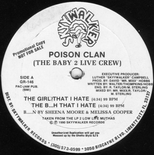Poison Clan : The Girl That I Hate (12", Promo)