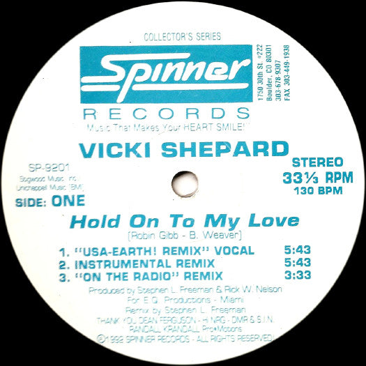 Vicki Shepard : Let Me Take You Dancing / Hold On To My Love (12")