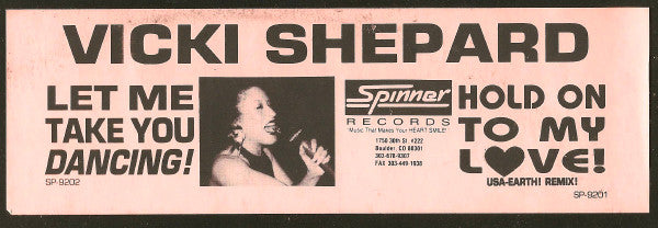 Vicki Shepard : Let Me Take You Dancing / Hold On To My Love (12")