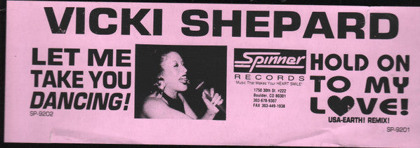 Vicki Shepard : Let Me Take You Dancing / Hold On To My Love (12")
