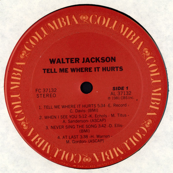 Walter Jackson : Tell Me Where It Hurts (LP, Album)