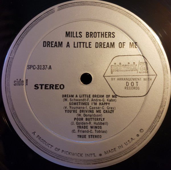 The Mills Brothers : Dream A Little Dream Of Me (LP, Album)